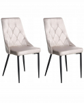 Beliani Komplekt 2 s&ouml;&ouml;gitoa sametist tooli AVENIR Beige-hall | 635338   Bel | 4069605030832