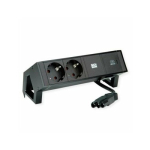 Toiteplokk Bachmann BACHMANN DESK2 2x kaitstud USB-C pistikute, USB laadija 30 W, 0,2 m, GST18, Black | 4057298083945 | 4057298083945