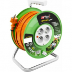 AWTools pikendusjuhe rulliga Garden Line 3 x 1mm 10A 4 pistikupesa Orange 30m (AW70214) | AW70214 | 5902198746775