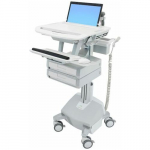Kabelis ERGOTRON  ERGOTRON StyleView Laptop-Wagen SLA-Antrieb 2 Schublade 1x2 EU bis 43,9cm 17,3Zoll 10kg. Anhebung 51cm 66Ah Power System 2x33Ah 12V | SV44-1121-2 | 0698833043914