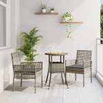 vidaXL 3-osaline s&ouml;&ouml;gitoa m&ouml;&ouml;bli komplekt hall rattan, metall | 3334953 | 8721158891730