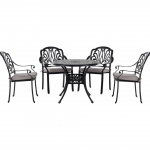 Shumee aiam&ouml;&ouml;bli komplekt laud ja 4 tooli Black ANCONA | 264177 | 4251682266529