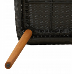 vidaXL Zestaw jadalniany z 9 elementami, Black, z polirattanu Lumarko! | 3261676 VidaXL | 8721102453397