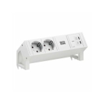 Toiteplokk Bachmann BIURKO BACHMANN DESK2, 2xCEE7/3, 1x USB-C 45 W, pikkus 0,2 m, White | 4057298227974 | 4057298227974