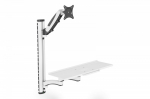 Ramię naścienne pojedyncze 1xLCD + klawiatura, max. 32" i 8kg uchylno-obrotowe 360&deg; (PIVOT) | DA-90451 | 4016032486398