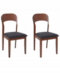Beliani Komplekt 2 s&ouml;&ouml;gitoa tooli ALVIN Puit Dark Brown | 515685 Bel | 4255664881021