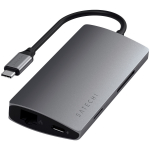 Satechi Aluminium Adapter V2 USB-C (USB-C, 3x USB-A, 4K HDMI, czytnik kart micro/SD, Ethernet) (gwiezdna szarość) | ST-TCMA2M | 879961007140