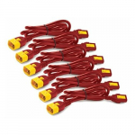 APC - toitekaabelikomplekt - IEC 60320 C13 kuni IEC 60320 C14 - 10 A - 1,8 m - Red - sobib P/N: SCL500RMI1UC, SCL500RMI1UNC, SMT3000I-AR, SMT3000R2I-AR, SMTL750RMI2UC, SRT1500RMXLI | AP8706S-WWX340 | 731304327363