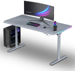 Biurko Ultradesk Biurko dla gracza QUEST, 140x70cm, 72-120cm, szary-szary | UD-QST-FRGY/DTGY | 8590274026186