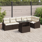 vidaXL 7-osaline aiam&ouml;&ouml;bli komplekt pruun rattan | 3357751 | 8721288379542