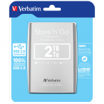 V&auml;line k&otilde;vaketas HDD Verbatim Store 'n' Go 2TB Silver (53189) | 53189 | 0023942531890