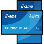 Monitor iiyama Monitor 55 cali T5529AS-B1AG VA,4K,HDMIx2,USB-C,RJ45,2x10W,WiFi, Android 14, Signal FailOver, Whiteboard, iiSignage2 (CMS), IIYAMA | T5529AS-B1AG | 4948570125586