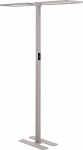 Lampa podłogowa Beliani Lampa podłogowa LED metalowa srebrna SCULPTOR | 399615 Bel | 4255664829207
