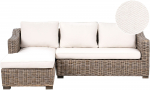 Narożnik ogrodowy dla 3 os&oacute;b VALLETRI Prawostronny Rattan Gray | 599387 Bel | 4069605011275