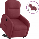vidaXL elektriska masāžas krēsls ar pacel&scaron;anas funkciju, izvelkams, Burgundy | 3302995 | 8721102959776