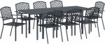 vidaXL 9-osaline esiku m&ouml;&ouml;bli komplekt antratsiithall teras, antratsiithall laiendatav aialaud (140-210)x90x73 cm teras, 4-osaline kokkupandav antratsiithall teras aiatoolide komplekt | 3378836 | 8721288631183