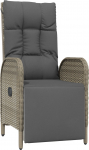 vidaXL 5-osaline aiam&ouml;&ouml;bli komplekt pol&uuml;rotangist koos patjadega Grey | 3380136 | 8721288650566