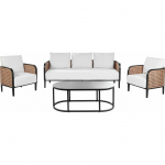 Beliani Dārza mēbeļu komplekts 5 personām Broken White MONTEFALCO | 457527 Bel | 4255664862532