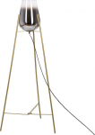 Lampa podłogowa Beliani Lampa podłogowa metalowa złota MENA | 355824 Bel | 4255664804822