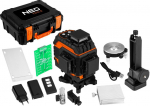 3D laser 16 jooniga roheline, kohver, sihtketas, magnetkinnitus, laadija | TOP-75-141 | 5907558476071