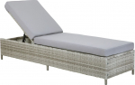 Shumee Leżak ogrodowy rattanowy szary TURIN II | 153249 | 4251682217149