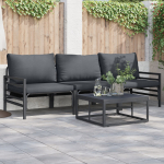 Zestaw Sof na Ogr&oacute;d 4 pcs Antracytowy Stal Lumarko! | 3378963 VidaXL | 8721288632456