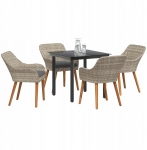 vidaXL Zestaw do jadalni 5 pcs Jasnoszary Polirattan Lumarko! | 3261713 VidaXL | 8721102453762