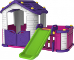 Joko Domek ogrodowy ze zjeżdżalnią i ogr&oacute;dkiem 3w1 dla dzieci fioletowy | ZOG.CHD-354 | 5903864910681