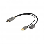 Adapter AV StarTech HDMI - DisplayPort + USB-A silver (128-HDMI-DISPLAYPORT) | 128-HDMI-DISPLAYPORT | 065030897143