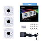 Lian Li UNI FAN TL LCD Series L&uuml;fter, 3er-Pack inkl. Controller - 120mm, wei&szlig; | 12TLLCD3W | 4718466014405