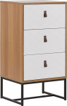 Beliani Komoda jasne drewno z białym NUEVA | 229875 | 4251682253062