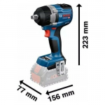 Bosch Powertools Akku-Schlagschrauber GDS 18V-750 C Professional solo, 18Volt (blau, ohne Akku und Ladeger&auml;t, mit Bluetooth-Modul, in L-BOXX) | 06019L9001 | 4059952655130