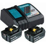 Makita Makita Power Source Kit 18V 6Ah, set (black, 2x battery BL1860B, 1x charger DC18RC) | 199480-6 | 0088381537100