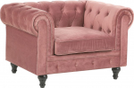 Beliani Velūra krēsls rozā CHESTERFIELD | 214081 | 4251682248174