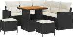 8-osaline aiam&ouml;&ouml;bli komplekt patjadega Black pol&uuml;rotang Akatsia | 3363560 | 8721288436795