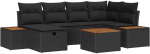 vidaXL 7-osaline aiam&ouml;&ouml;bli komplekt patjadega Black pol&uuml;rotangist | 3359635 | 8721288398383
