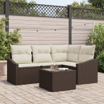 vidaXL 4-osaline aiam&ouml;&ouml;bli komplekt koos patjadega hall s&uuml;nteetiline rattan | 3355377 | 8721288356482