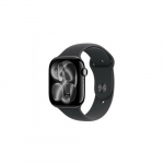 Pulkstenis Apple Watch Series 11 GPS 46mm Jet Black Aluminium Case with Black Sport Band - S/M | MEUW4ET/A