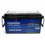 Laetav LiFePO4 aku EUROPOWER seeria LFP 25,6V 100Ah Bluetooth, soojendusmatt (Kasutusiga ~4000 ts&uuml;klit) | LFP/24/100/E/B/HT | 74202
