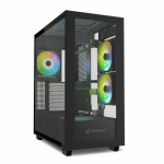 Sharkoon Rebel C60 RGB  (Black, Tempered Glass) | 4044951040032 | 4044951040032