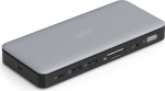 Stacja dokująca USB-C 11 portowa, max. 4K/60Hz z HDR, HDMI, DP, max. 3 monitory (MST), USB-C 3.2 Gen2, Gigabit Ethernet, SD/Micro SD, DC 150W | DA-70917 | 4016032497769