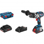 Bosch Powertools Akku-Schlagbohrschrauber GSB 18V-110 C Professional, 18Volt (blau/Black, 2x Akku ProCORE18V 4,0Ah, L-BOXX) | 06019G030B | 4059952525464