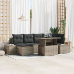 vidaXL 7-osaline aiam&ouml;&ouml;bli komplekt Beige Rotang, Pol&uuml;ester | 3357952 | 8721288381552