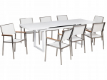 Āra mēbeļu komplekts VALCANETTO/GROSSETO metāla 8 personām White | 524927 Bel | 4255664886095
