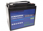 Laetav LiFePO4 aku EUROPOWER seeria LFP 12,8V 60Ah Bluetooth, soojendusmatt (Kasutusiga ~4000 ts&uuml;klit) | LFP/12/60/E/B/HT | 74203