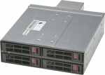 SuperMicro CSE-M14TQC musta v&auml;rvi 4x 2,5" kuvaruumiga 1x 5,25" pesa ja ventilaatoriga kuvaruumide vahetuskast | CSE-M14TQC | 0672042182800