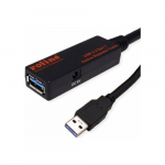 Kabel USB Roline USB-A - USB-A 15 m Black (12.04.1071) | 12.04.1071 | 7630049617858