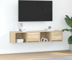 vidaXL 2-osaline meelelahutuskapp Sonoma tamm 60x31x25,5 cm liimpuit | 861441 | 8721158703606