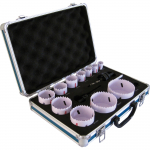 Makita BIM Lochs&auml;gen gro&szlig;es Sanit&auml;r-Set D-47298, &Oslash; 19 - 75mm (14-teilig, Schnitttiefe 38mm, Koffer) | D-47298 | 0088381424370