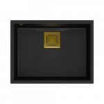Zlewozmywak Quadron DAVID 50 GraniteQ pure carbon/elementy złote | 39221000 | 5904310991384